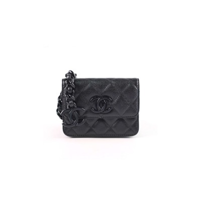 CHANEL MY EVERYTHING FLAP CARD HOLDER QUILTED CAVIAR BELT BAG (12*9*2cm) 